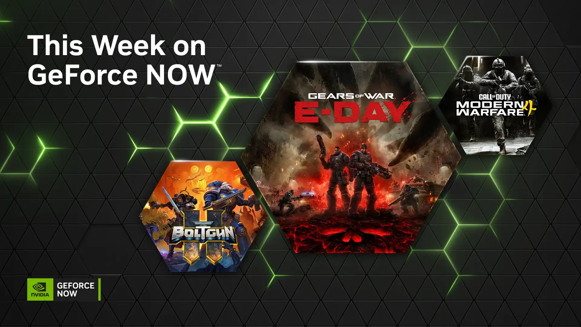 Gears of War: E-Day, Warhammer 40,000: Boltgun 2 ve Call of Duty: Modern Warfare 4 kapak görselleri 1 Ekim 2026 Geforce Now Oyunları