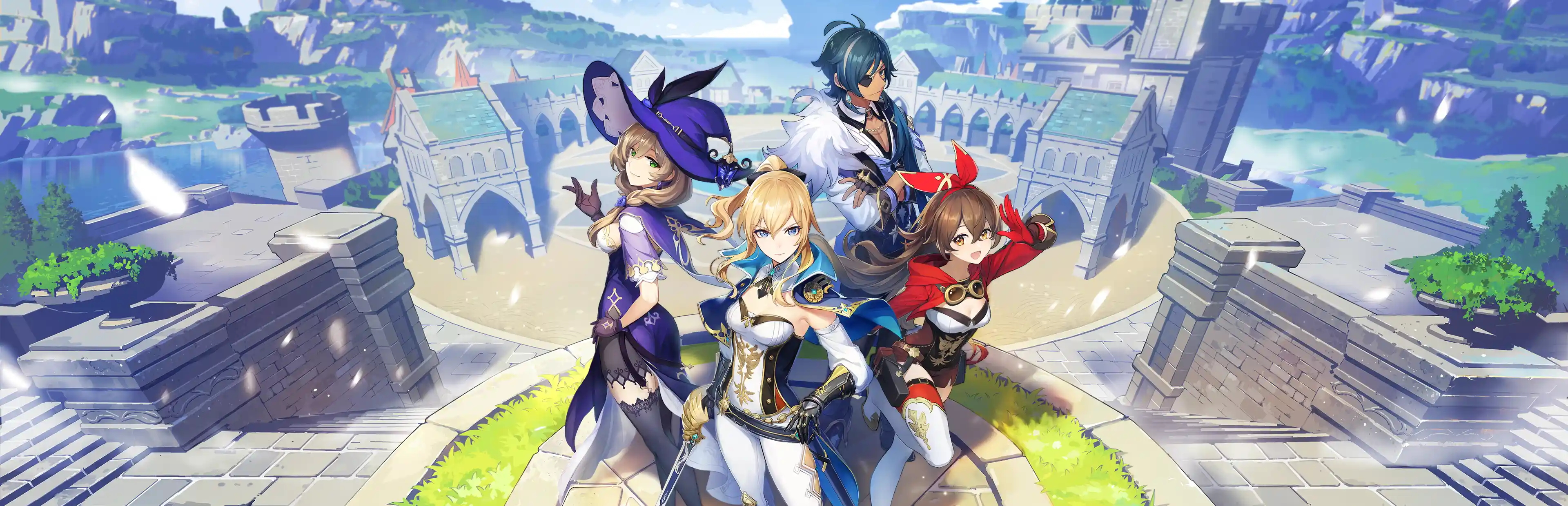 Gerald, dağların eteğinde at sürüyor. Orman ve dağ manzarası. The Witcher 3: Wild Hunt oyununun incelemesi.